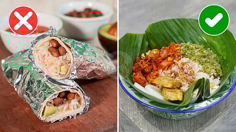 அலுமினியம் ஃபாயில் & வாழை இலை