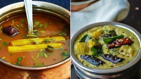 Drumstick rasam-pumpkin corn sothi recipes!