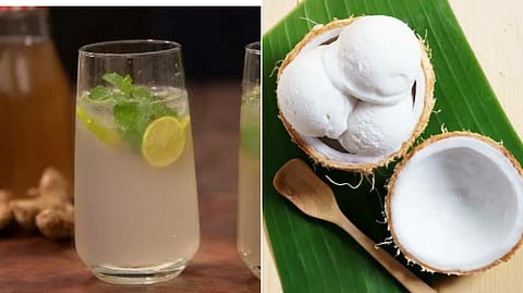ginger sorbet-coconut ice cream