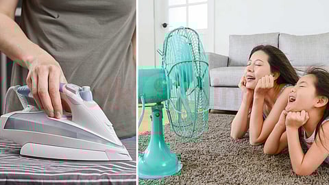 Electric fan and iron box safety and maintenance