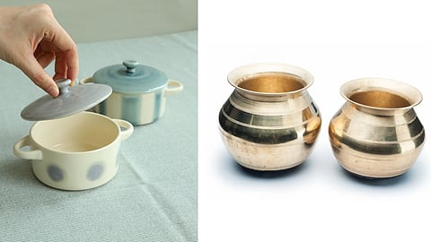 bronze and ceramic utensils