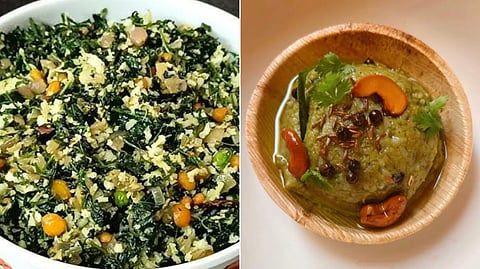 Manathakkali Spinach Poriyal-Malli Pongal