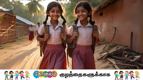 Two school girls
