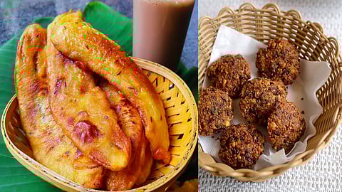 ருசியில் அசத்தும் பழ பஜ்ஜியும் , நார்ச்சத்து நிறைந்த பனங்கிழங்கு வடையும்!