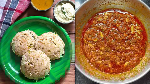 Semiya Idli-Rajasthan Garlic Chutney