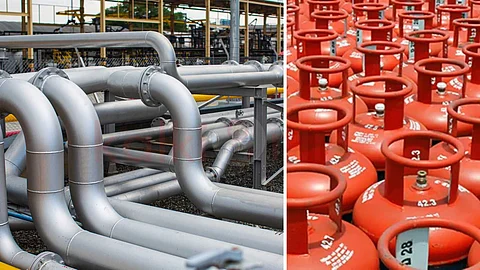 separate cylinder or a piped gas line for an apartment