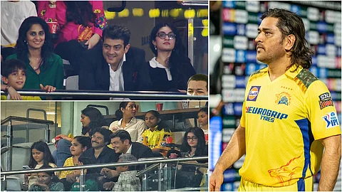Thala dhoni and thala ajith at Chepauk