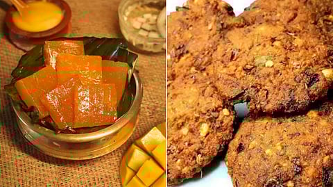 mango halwa-banana masala vada!