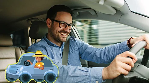 While driving a car