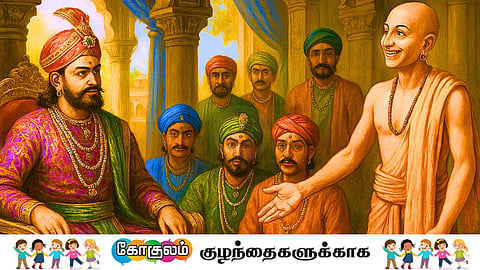Thenaliraman in the court of Krishnadevaraya