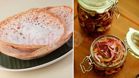 Small onion pickles and aappam recipes!