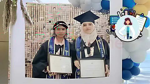 Twin sisters - Riba and Rahin Hafizji