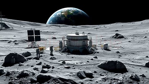Nuclear power plant on the moon