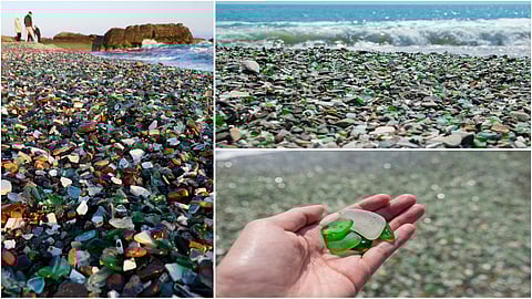 glass beach russia