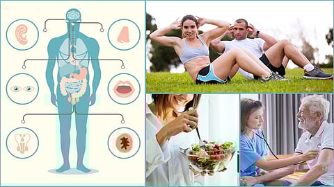 human body, exercises, medical checkup
