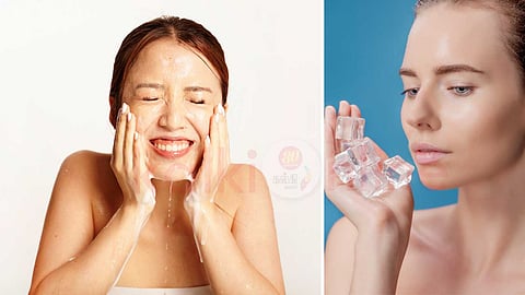 benefits of rubbing ice cubes on your face