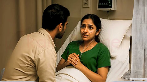 Man and woman in the hospital