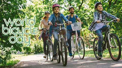 children riding cycle