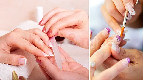 Before getting a manicure