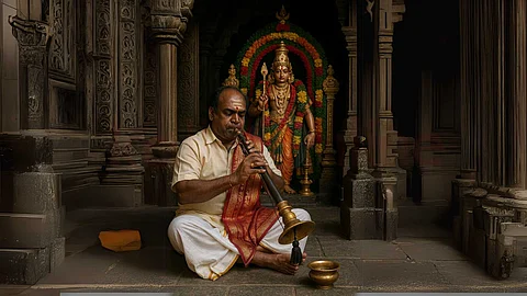 A Man Playing Nadaswaram