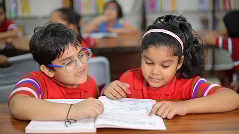 Children studying