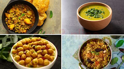 Four different types of pea recipes