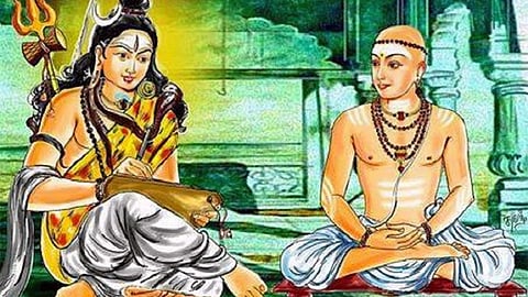 lord shiva with Manikkavasagar