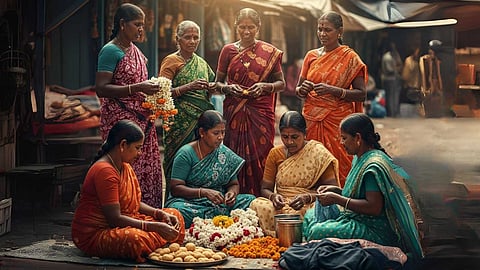 Group of Indian Women working