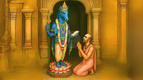 Hayagriva with devotee