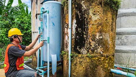 House water pipe blockage