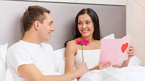 Happy husband and wife