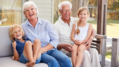 Elderly people introducing the world