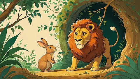 The Foolish Lion & The Clever Rabbit story
