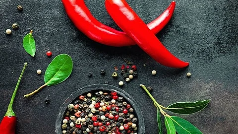 Pepper and red chillies