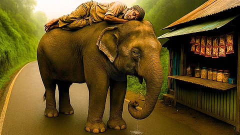 Elephant with mahout