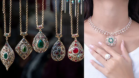 Gold gemstone jewellery