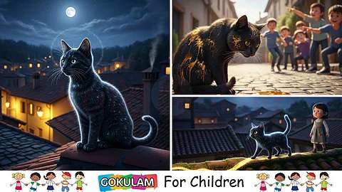 Cat's magical rooftop adventures