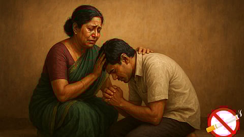 Mom and Son crying