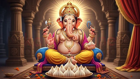 Lord Ganesha with Mothagam