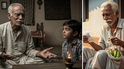 Grandpa with his grandson