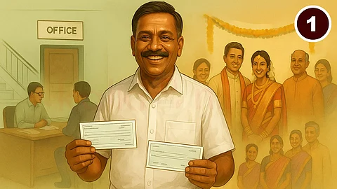 Man with cheque