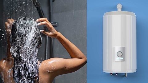 Why should you turn off the geyser before taking a bath?