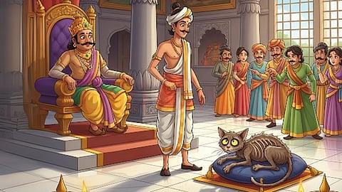 Tenali Raman and cat