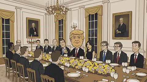 White House dinner Tech titans praise Trump