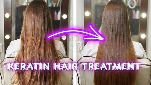 Keratin hair treatment