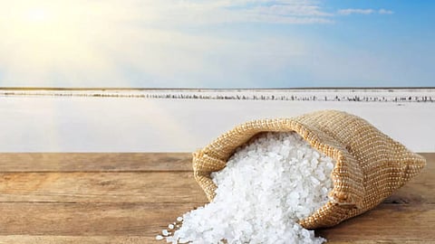 Rock salt in sunlight