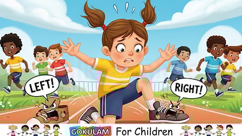 Riya with her talking shoes