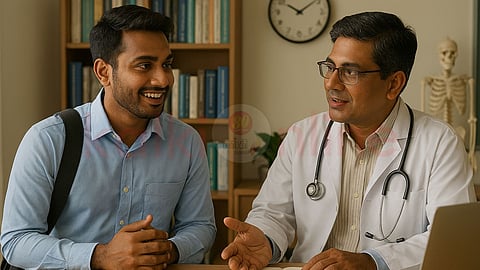 Medical Representative and Doctor