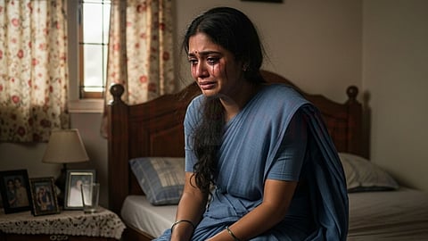 Woman crying