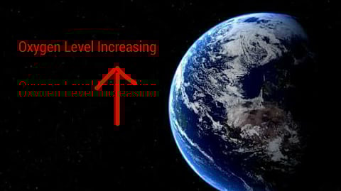 Earth oxygen level increasing